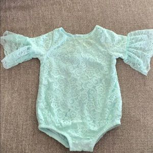 Cat & Jack baby girl flower lace onsie